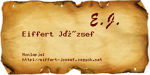 Eiffert József névjegykártya
