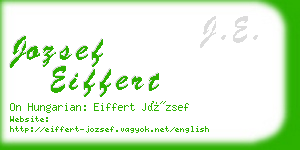 jozsef eiffert business card